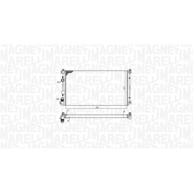 Radiateur, refroidissement du moteur MAGNETI MARELLI 350213198800 - Visuel 1