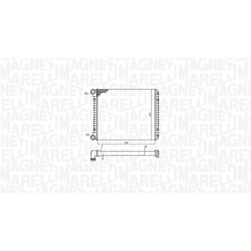 Radiateur, refroidissement du moteur MAGNETI MARELLI 350213198900 - Visuel 1