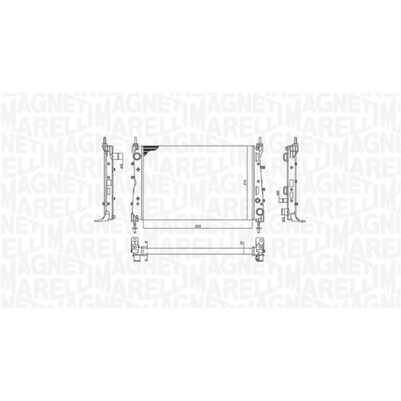 Radiateur, refroidissement du moteur MAGNETI MARELLI 350213199100 - Visuel 1