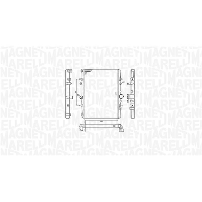 Radiateur, refroidissement du moteur MAGNETI MARELLI 350213199400 - Visuel 1