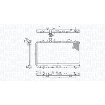 Radiateur, refroidissement du moteur MAGNETI MARELLI 350213199500 pour MERCEDES-BENZ CLASSE E 1,5 VVTi - 110cv