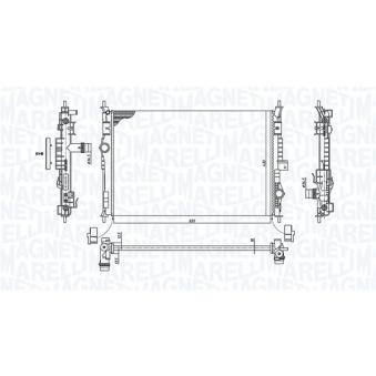 Radiateur, refroidissement du moteur MAGNETI MARELLI 350213199600 pour CHEVROLET SPARK 1.2 - 110cv