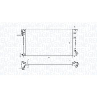 Radiateur, refroidissement du moteur MAGNETI MARELLI 350213199700 pour VOLKSWAGEN GOLF 1.9 D - 68cv