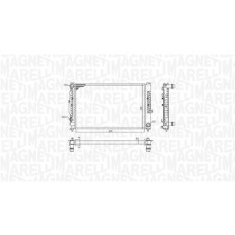 Radiateur, refroidissement du moteur MAGNETI MARELLI 350213199900 pour AUDI A6 2.4 quattro - 163cv