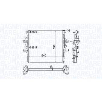 Radiateur, refroidissement du moteur MAGNETI MARELLI 350213204700 pour IVECO DAILY 35C15 V. 40C15 V - 146cv