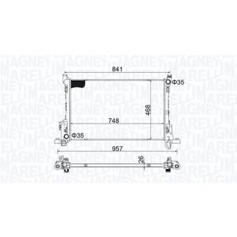 Radiateur, refroidissement du moteur MAGNETI MARELLI [350213207800]