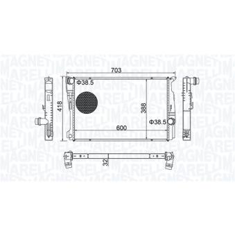 Radiateur, refroidissement du moteur MAGNETI MARELLI OEM 7823567 Radiateur, refroidissement du moteur MAGNETI MARELLI OEM 7823567