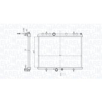 Radiateur, refroidissement du moteur MAGNETI MARELLI 350213209600 pour CITROEN C3 1.6 HDi 90 - 90cv