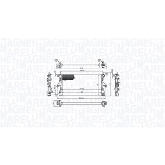 Radiateur, refroidissement du moteur MAGNETI MARELLI OEM 1382425080