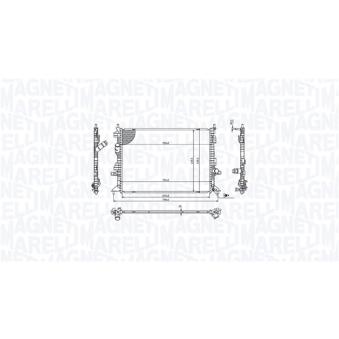 Radiateur, refroidissement du moteur MAGNETI MARELLI 350213215700 pour FORD FOCUS 1.0 EcoBoost - 85cv