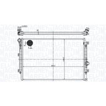 Radiateur, refroidissement du moteur MAGNETI MARELLI [350213220800]