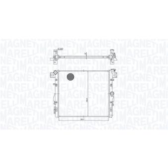 Radiateur, refroidissement du moteur MAGNETI MARELLI 350213221600 pour JEEP WRANGLER 3.8 - 199cv