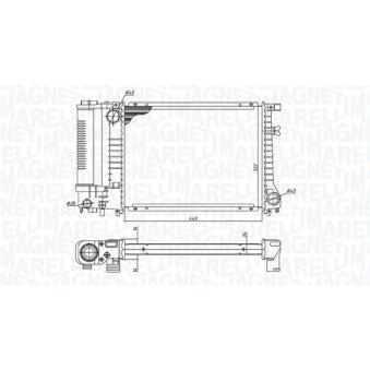 Radiateur, refroidissement du moteur MAGNETI MARELLI 350213240000 pour BMW Série 5 525 i - 192cv