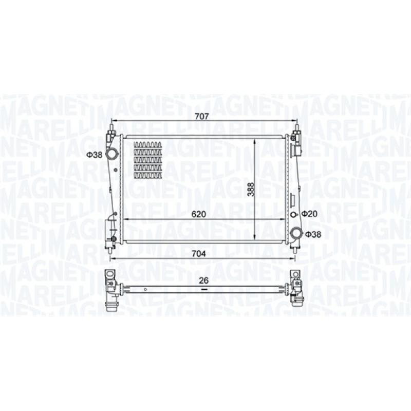Radiateur, refroidissement du moteur MAGNETI MARELLI 350213385000 - Visuel 1