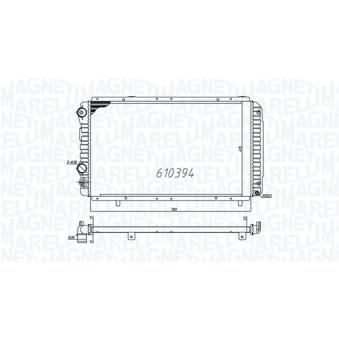 Radiateur, refroidissement du moteur MAGNETI MARELLI 350213706000 pour CITROEN NEMO 2.0 - 110cv