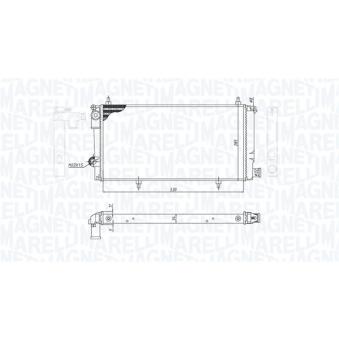 Radiateur, refroidissement du moteur MAGNETI MARELLI 350213786000 pour CITROEN C15 1.1 - 60cv