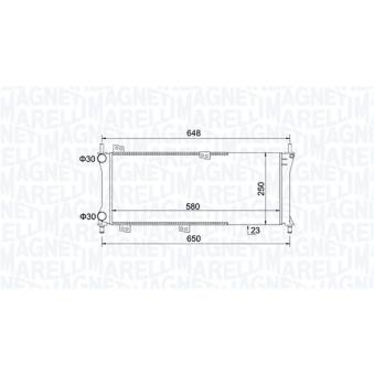 Radiateur, refroidissement du moteur MAGNETI MARELLI 350213814000 pour MERCEDES-BENZ SLK 1100 Trekking 4x4 - 50cv