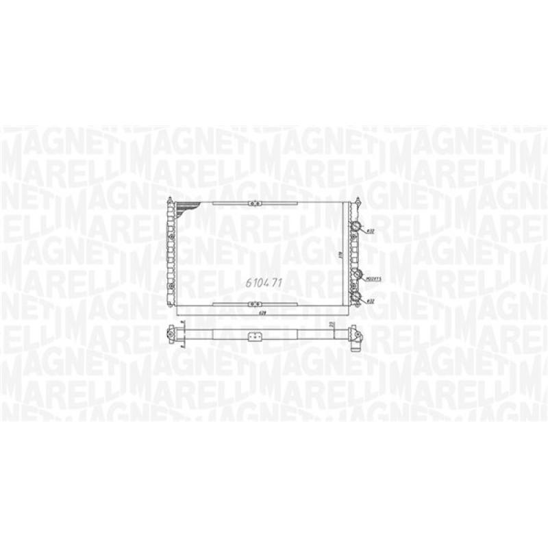 Radiateur, refroidissement du moteur MAGNETI MARELLI 350213842000 - Visuel 1