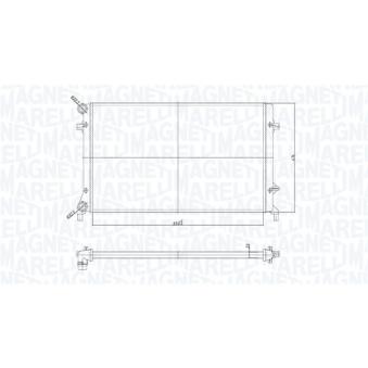Radiateur, refroidissement du moteur MAGNETI MARELLI 350213853000 pour VOLKSWAGEN CADDY 1.6 - 110cv