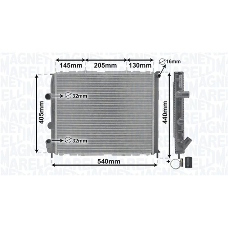Radiateur, refroidissement du moteur MAGNETI MARELLI 350213989000 - Visuel 1