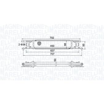 Intercooler, échangeur MAGNETI MARELLI [351319204090]