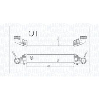 Intercooler, échangeur MAGNETI MARELLI [351319204180]