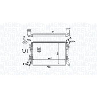 Intercooler, échangeur MAGNETI MARELLI 351319204240 pour RENAULT R5 1.9 TDI - 105cv