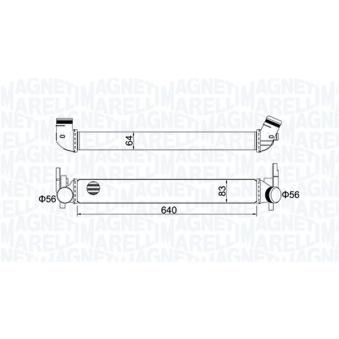 Intercooler, échangeur MAGNETI MARELLI [351319204410]