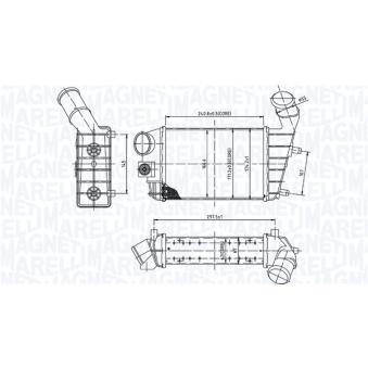 Intercooler, échangeur MAGNETI MARELLI [351319204460]