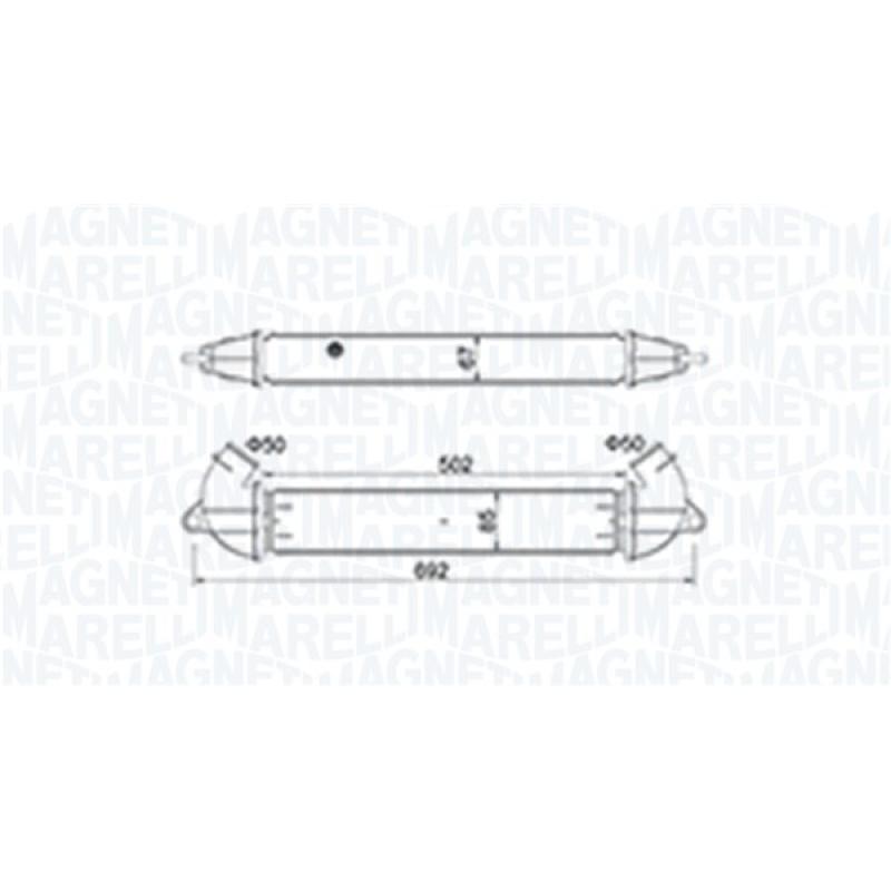 Intercooler, échangeur MAGNETI MARELLI 351319204610 - Visuel 1