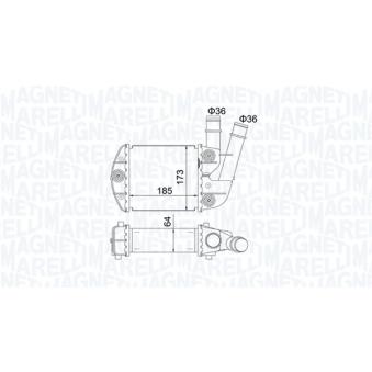 Intercooler, échangeur MAGNETI MARELLI [351319204620]
