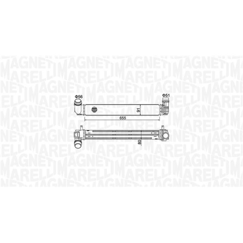 Intercooler, échangeur MAGNETI MARELLI 351319204730 - Visuel 1