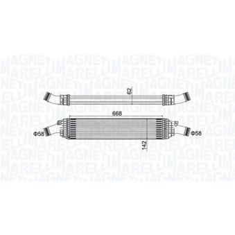 Intercooler, échangeur MAGNETI MARELLI 351319204820 pour FORD TRANSIT 2.0 TDI - 170cv