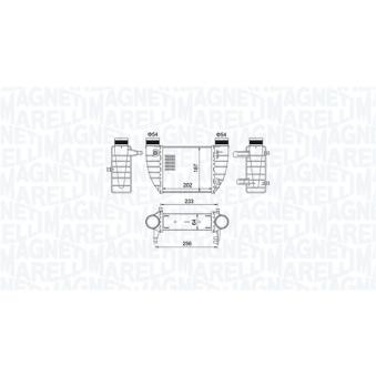 Intercooler, échangeur MAGNETI MARELLI 351319204850 pour AUDI A4 2.0 TFSI - 200cv