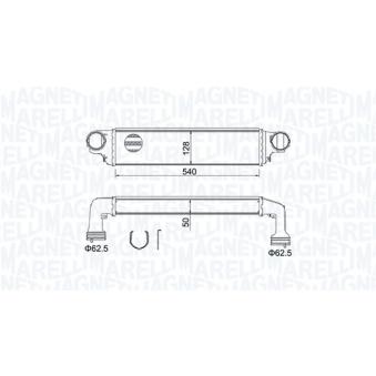 Intercooler, échangeur MAGNETI MARELLI [351319204890]