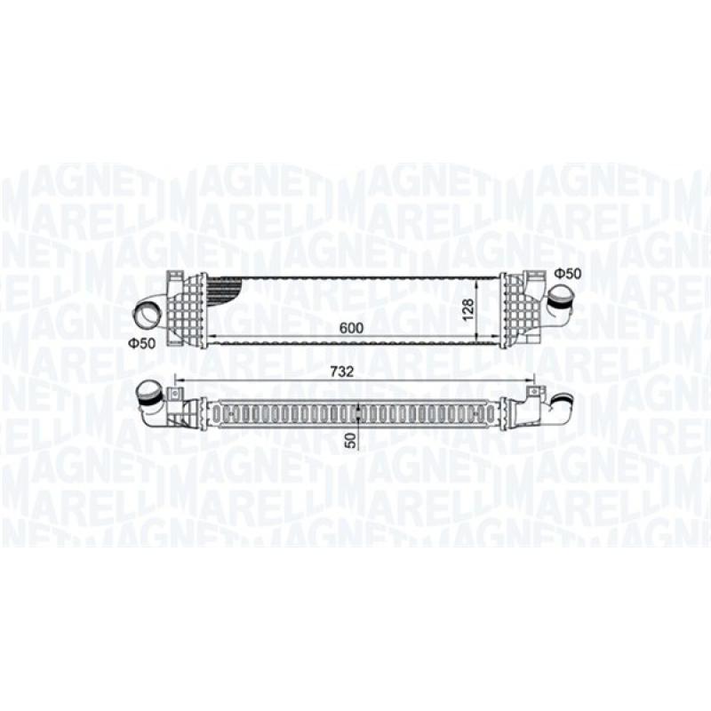Intercooler, échangeur MAGNETI MARELLI 351319204980 - Visuel 1
