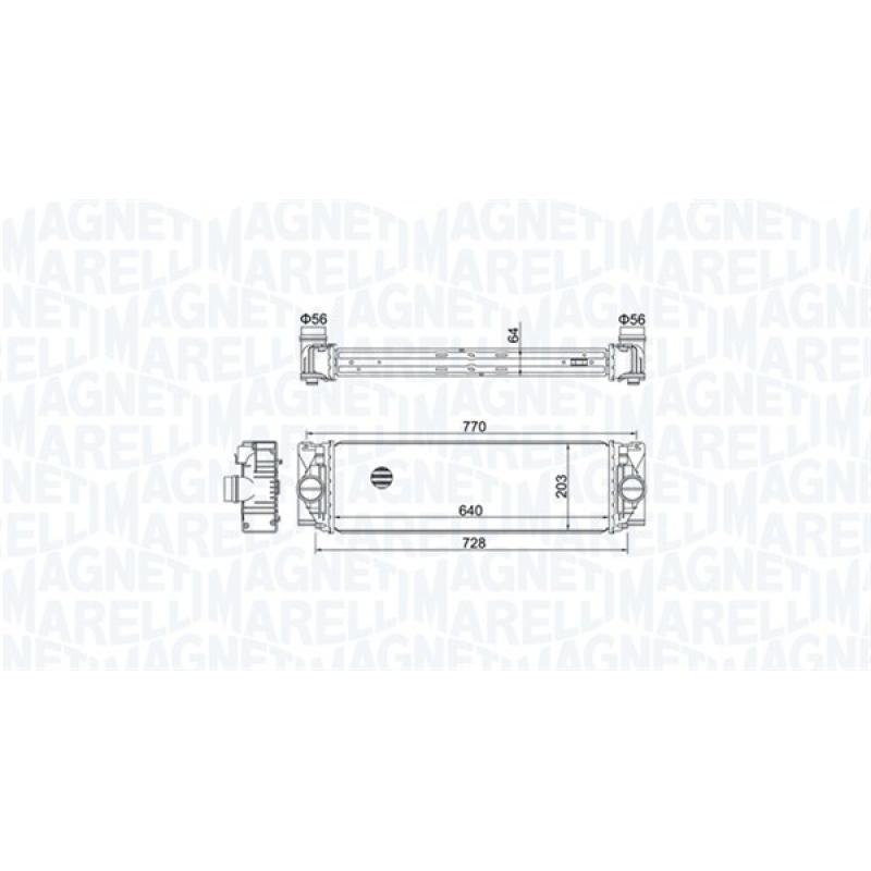 Intercooler, échangeur MAGNETI MARELLI 351319205050 - Visuel 1