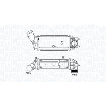 Intercooler, échangeur MAGNETI MARELLI 351319205130 pour CITROEN C4 1.6 HDI - 90cv