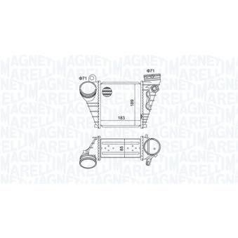 Intercooler, échangeur MAGNETI MARELLI 351319205230 pour AUDI Q7 1.9 TDI - 130cv