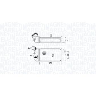 Refroidisseur d'air de suralimentation MAGNETI MARELLI [351319205240]