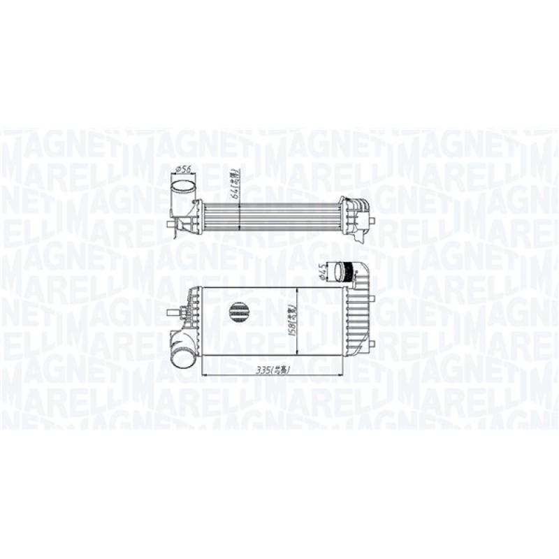Intercooler, échangeur MAGNETI MARELLI 351319205440 - Visuel 1
