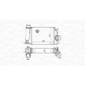 Intercooler, échangeur MAGNETI MARELLI 351319205480 pour AUDI A6 1.5 dCi 110 - 110cv
