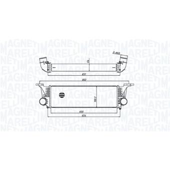 Intercooler, échangeur MAGNETI MARELLI [351319205500]