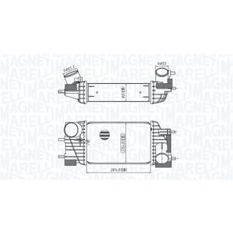 Refroidisseur d'air de suralimentation MAGNETI MARELLI 351319205820 pour NISSAN JUKE 1.6 DIG-T NISMO - 200cv