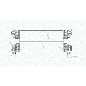 Intercooler, échangeur MAGNETI MARELLI 351319205860 pour OPEL ASTRA 1.4 CNG - 110cv