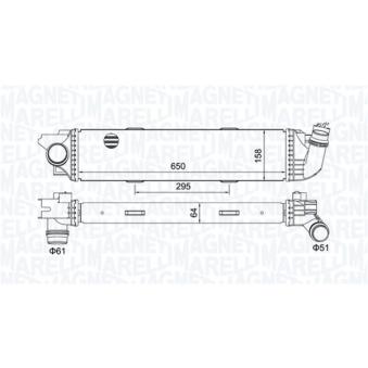 Intercooler, échangeur MAGNETI MARELLI OEM 4422266
