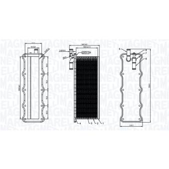 Intercooler, échangeur MAGNETI MARELLI 351319206190 pour PEUGEOT 407 1.2 TSI - 110cv