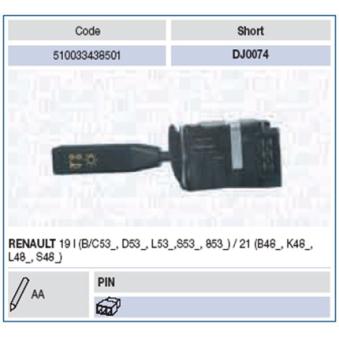 Commutateur de colonne de direction MAGNETI MARELLI [510033438501]