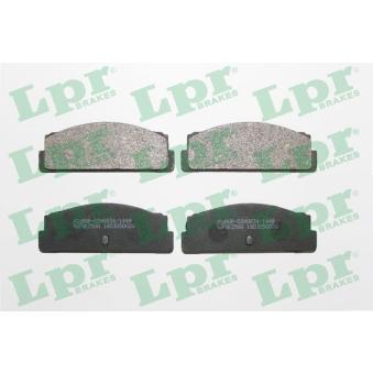 Jeu de 4 plaquettes de frein arrière LPR OEM 5951868