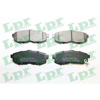 Jeu de 4 plaquettes de frein arrière LPR 05P1503 pour MAZDA MPV 2.3 - 141cv